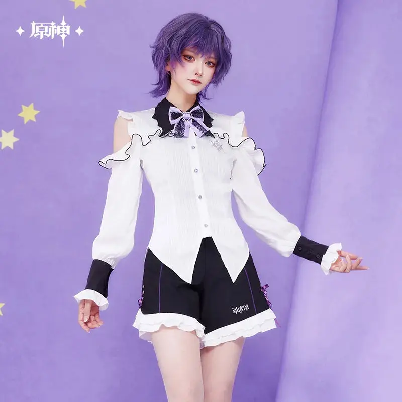 

[Genuine] miHoYo Genshin Impact Durin Theme Series Long Sleeved off Shoulder Shirt Casual Top Clothing Coat Cosplay Xmas Gifts