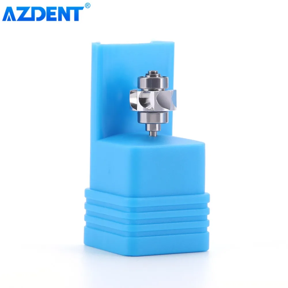 AZDENT Dental Cartridge Rotor fit Integrate E-generator LED High Speed Turbine Handpiece Standard Head Push Button 4 Spray