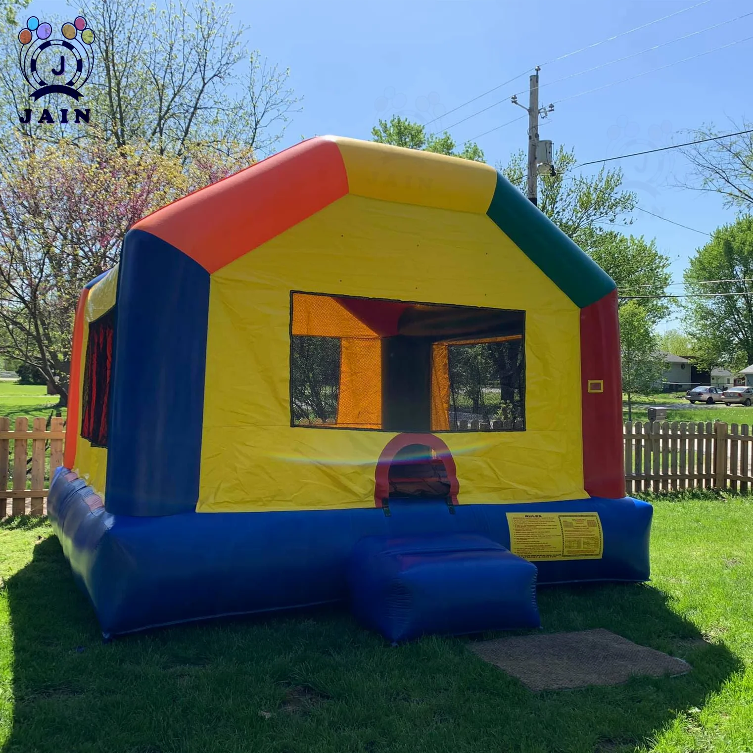 Casa de rebote inflable grande, castillo de salto inflable con soplador para niños, adultos, castillo de casa hinchable para fiesta, cumpleaños