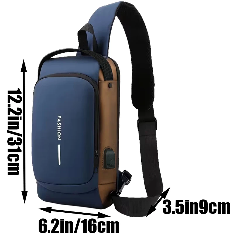 Schlanke Kontrastreiche Mehrfarbige Umhängetasche mit Mehreren Fächern, Verstellbarem Riemen, Leichtgewichtig für Tägliche Pendler, Lässige Stilvolle Tasche – Detail 6