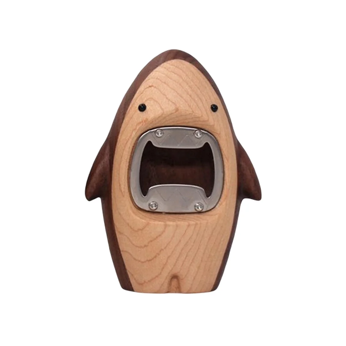 Wooden Shape Wine Beer Bottle Opener Home Ornament Kitchen Durable Gift for Men and Women Christmas Bar Dark Color