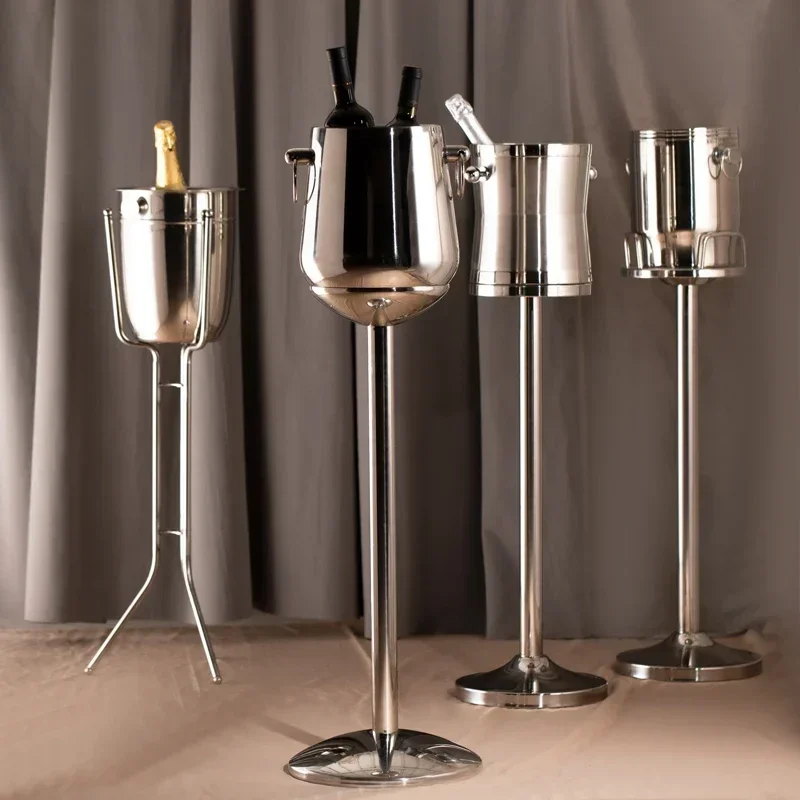 High-end double champagne bucket set floor ice bucket household wine ice bucket bar ktv ice wine cooler soft design