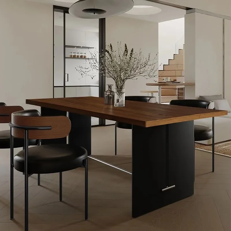 

Design Rectangular Coffee Console Tables Solid Wood Home Office Console Minimalist Dining Table Dresser Mesas Kitchen Furniture