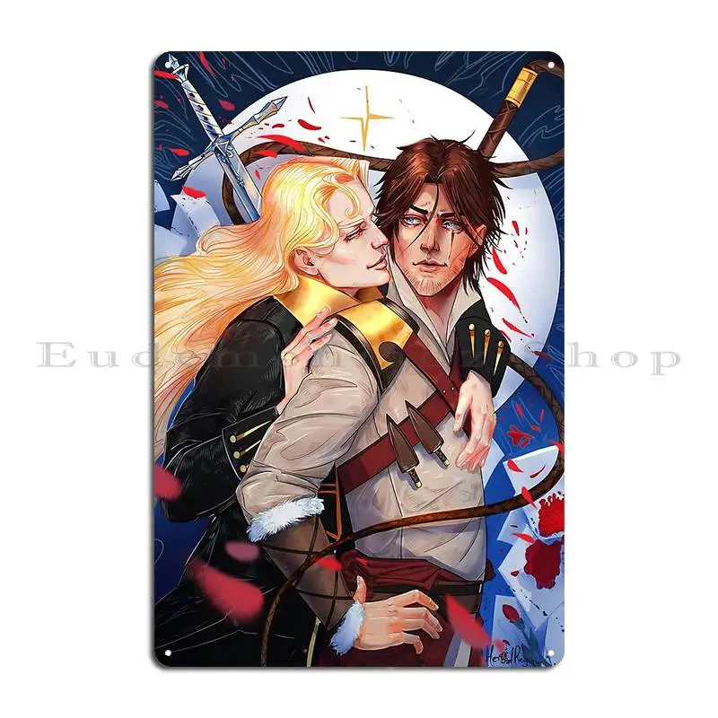 Alucard And Trevor Belmont Castlevania Metal Plaque Party Wall Mural Club Bar Garage Designer Tin Sign Poster