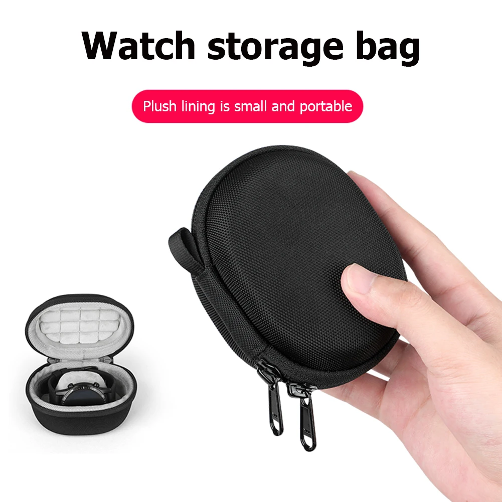 Watch Bracelet Storage Case Shockproof EVA Plush Carrying Box for Galaxy Watch5/Apple Watch/Haylou GST шкатулка для часов