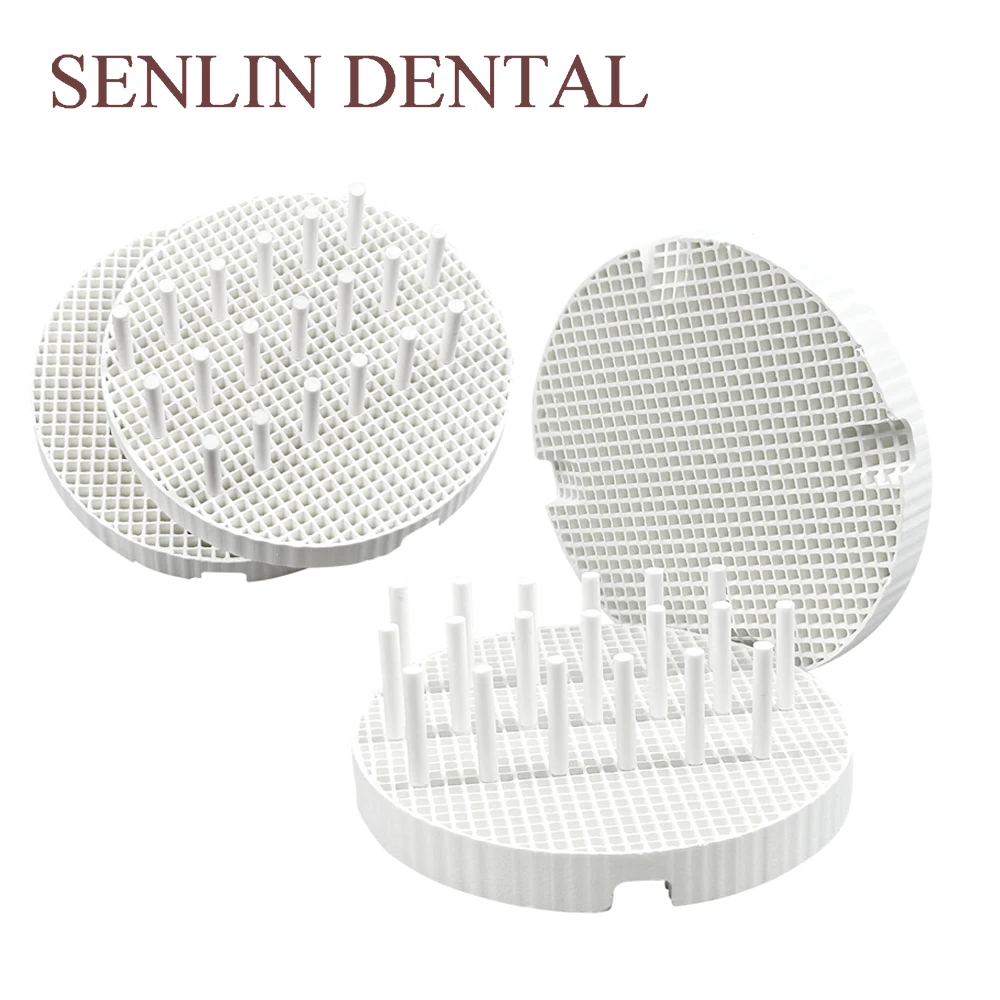 

2 Trays 20 Ceramic Needles, Honeycomb Round Firing Tray, Zirconia Ceramic Needles, Dental Lab Supplies