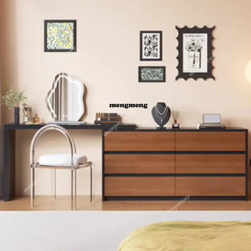 

Brown Simple Vanity Table Dest French Natural Grey Mirror Makeup Vanity Desk Black Modern Makeup Tafel Furnitures For Bedroom