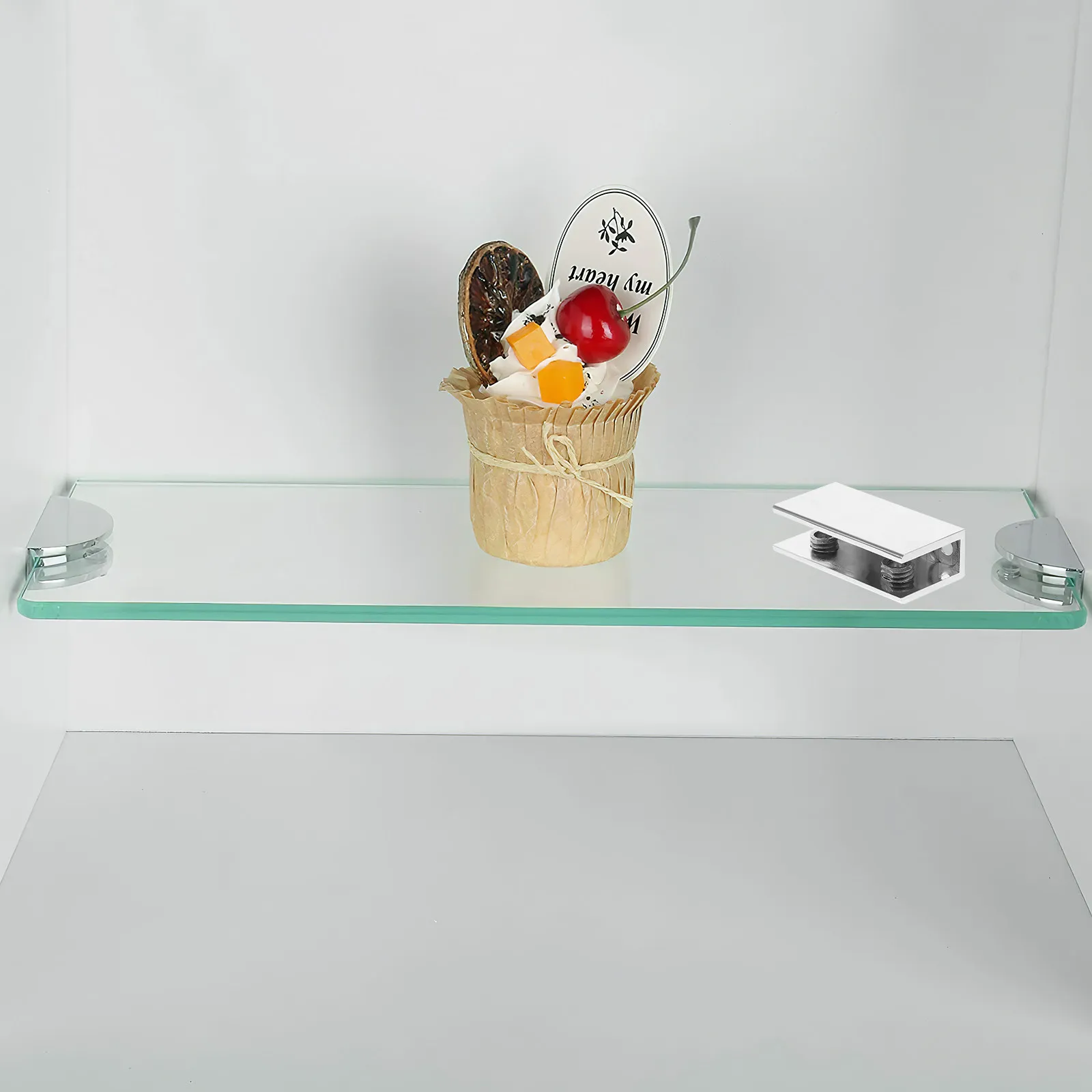 

Комплект из 4 кронштейнов из цинкового сплава для стеклянных полок толщиной 8-10 мм, регулируемые, без сверления, для зеркал и плавающих полок, сверхпрочные