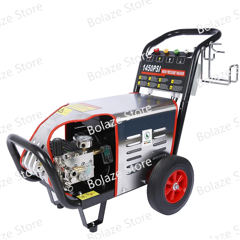 

High pressure washing machine 380V automatic fire alkali high temperature stainless steel high pressure pump car washing machine