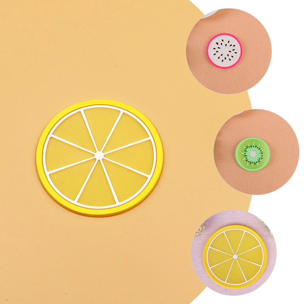 Dessous de verre en forme de Fruit, 40 pièces, tasse de bureau, Gel de silice, décor de cuisine sur le thème