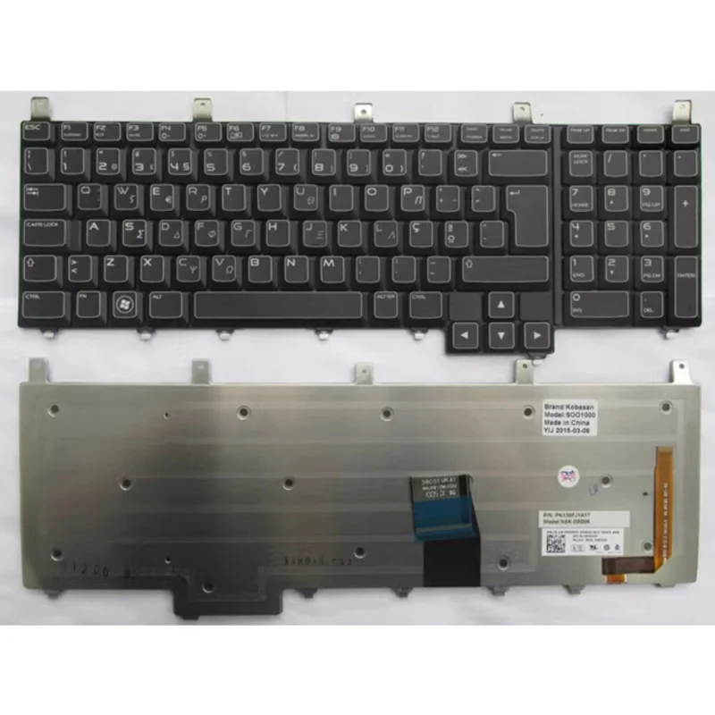 H Replacement For DELL Alienware M17X R3 Laptop Keyboard with Blue FPC cable New