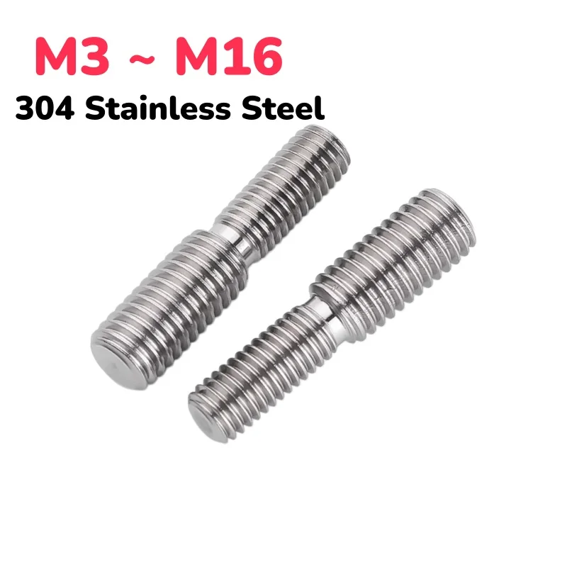 304 Stainless Steel M3 ~ M16 Thread Adapter Male to Male Double Head Transfer Screw Bolt Camera Adapter