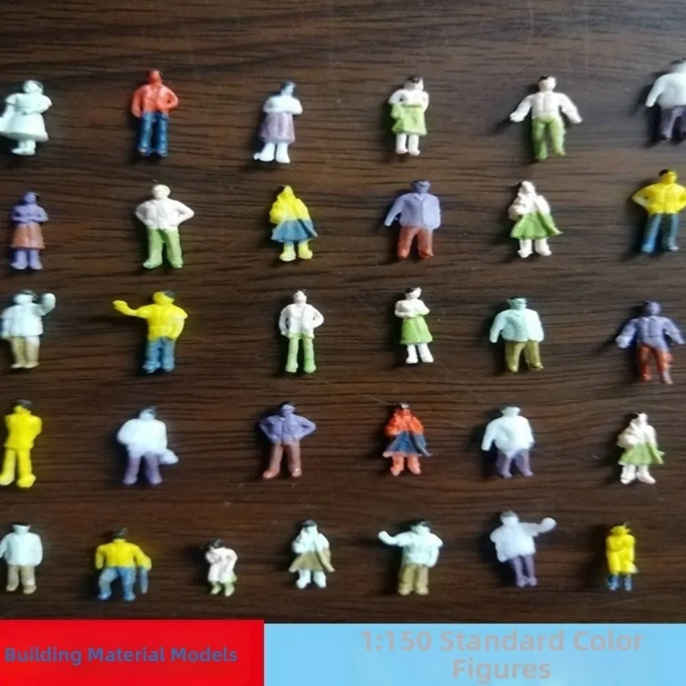 100PCS 1:75 1:87 1:100 1:150 1:200 1:300 Scale Figures Assorted Poses Mixed Color Character Model Standing People