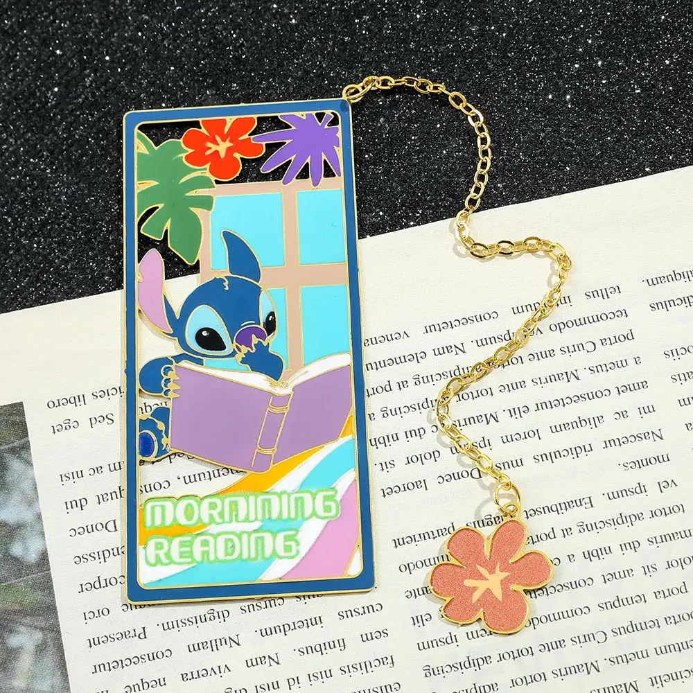 Disney Stitch милые мультяшные закладки креативные кавайные аниме металлические полые студенческие закладки мужские и женские канцелярские принадлежности подарки