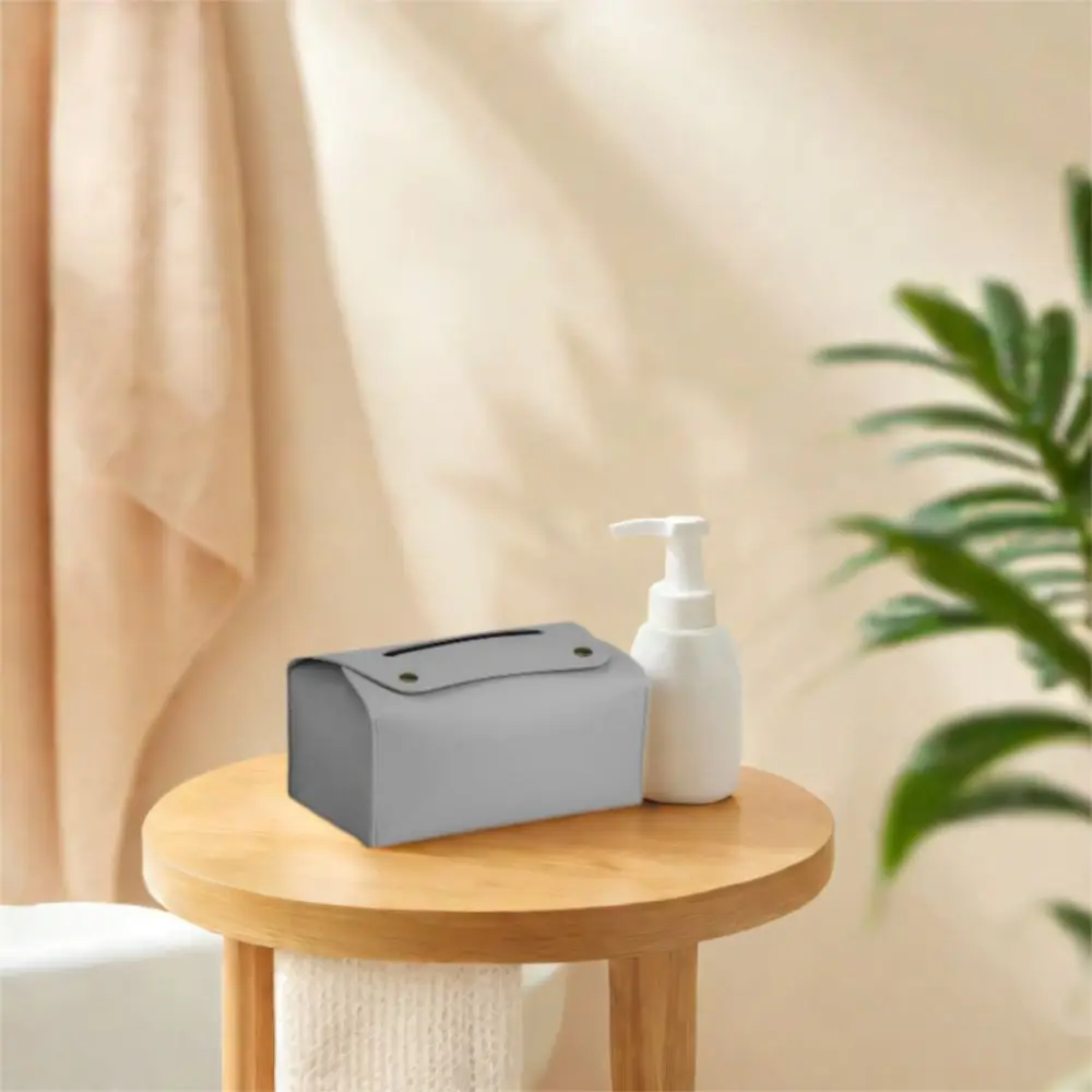 2pcs Napkin Holder PU Leather Tissue Dispenser Box Nordic Style Simple Tissue Organizer Foldable Waterproof Tissue Case Car