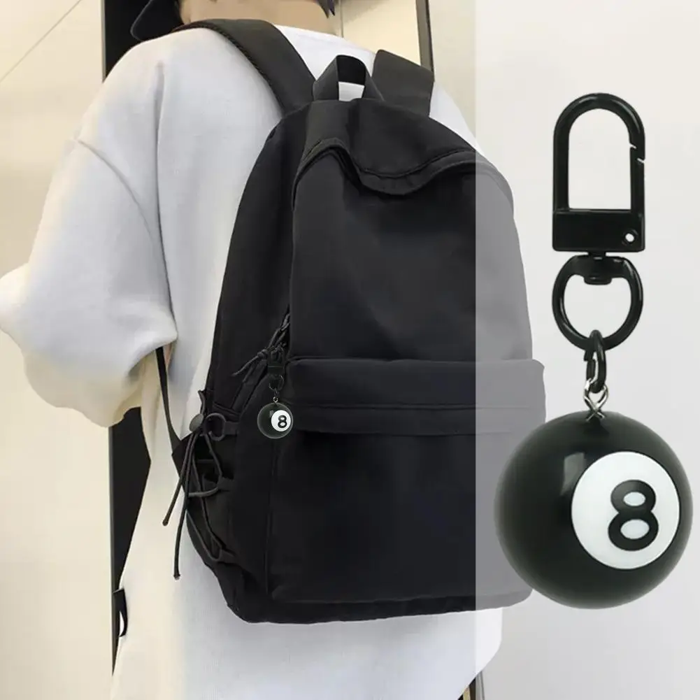 8 Ball Keychain, Billiard Ball Keyring, Pool Player Gift Mini Pool Ball Charm For Billiards Lovers