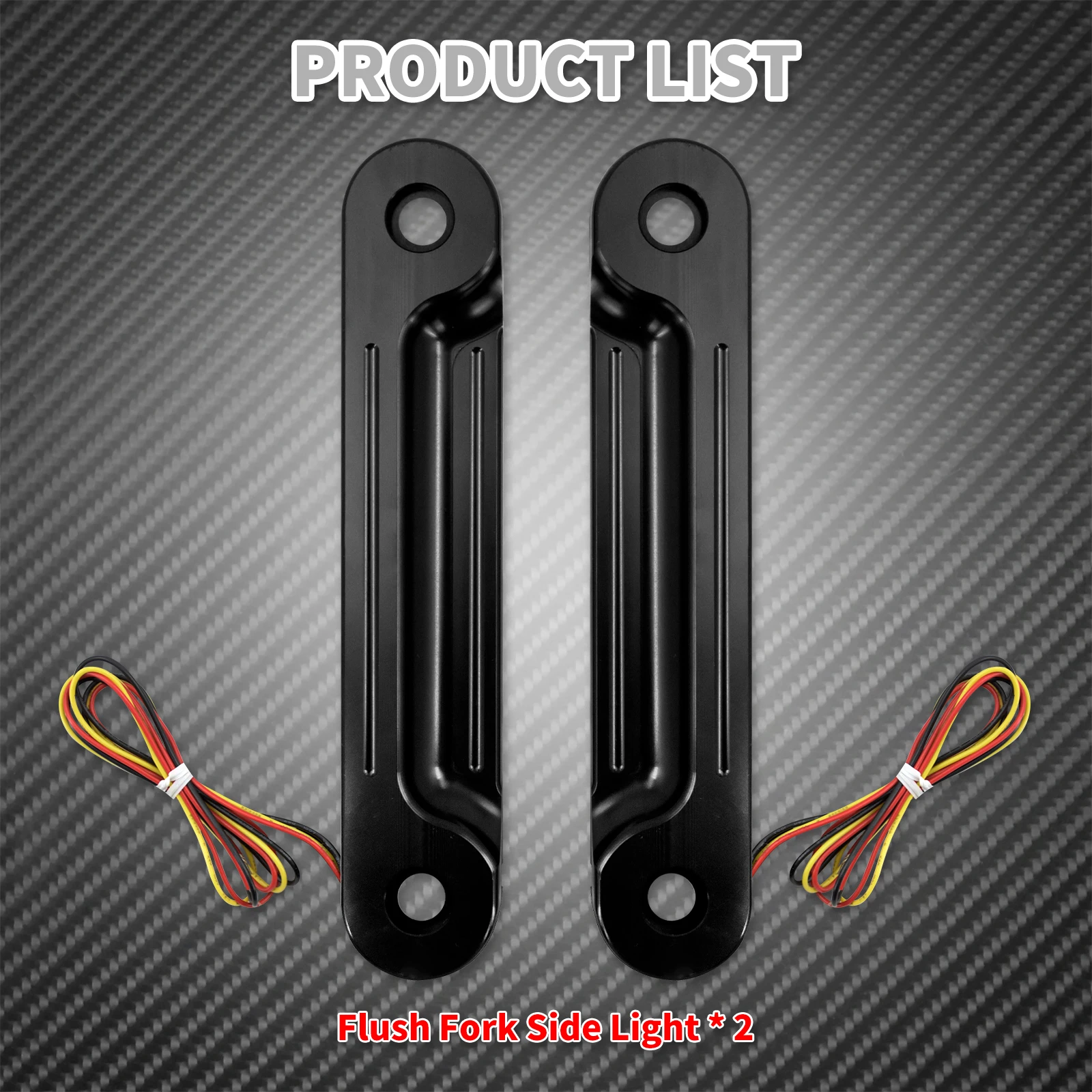 Motorcycle Front LED Flush Fork Turn Signals Light Brackets For Harley Touring Electra Street Glide Road King FLHT FLHR 98-2022