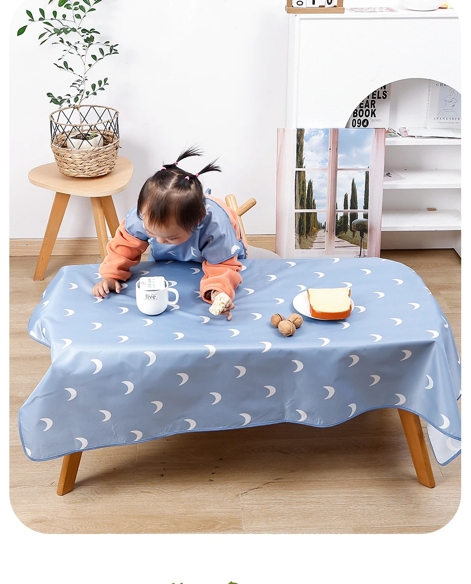 Elinfant 1 Stück Baby-Hochstuhl-Spritzer-Matte, tragbare Baby-Esszimmerstuhl-Matte, wasserdichte Spill-Matte, rutschfester Bodenschutz, Spritzmatte – Detail 9