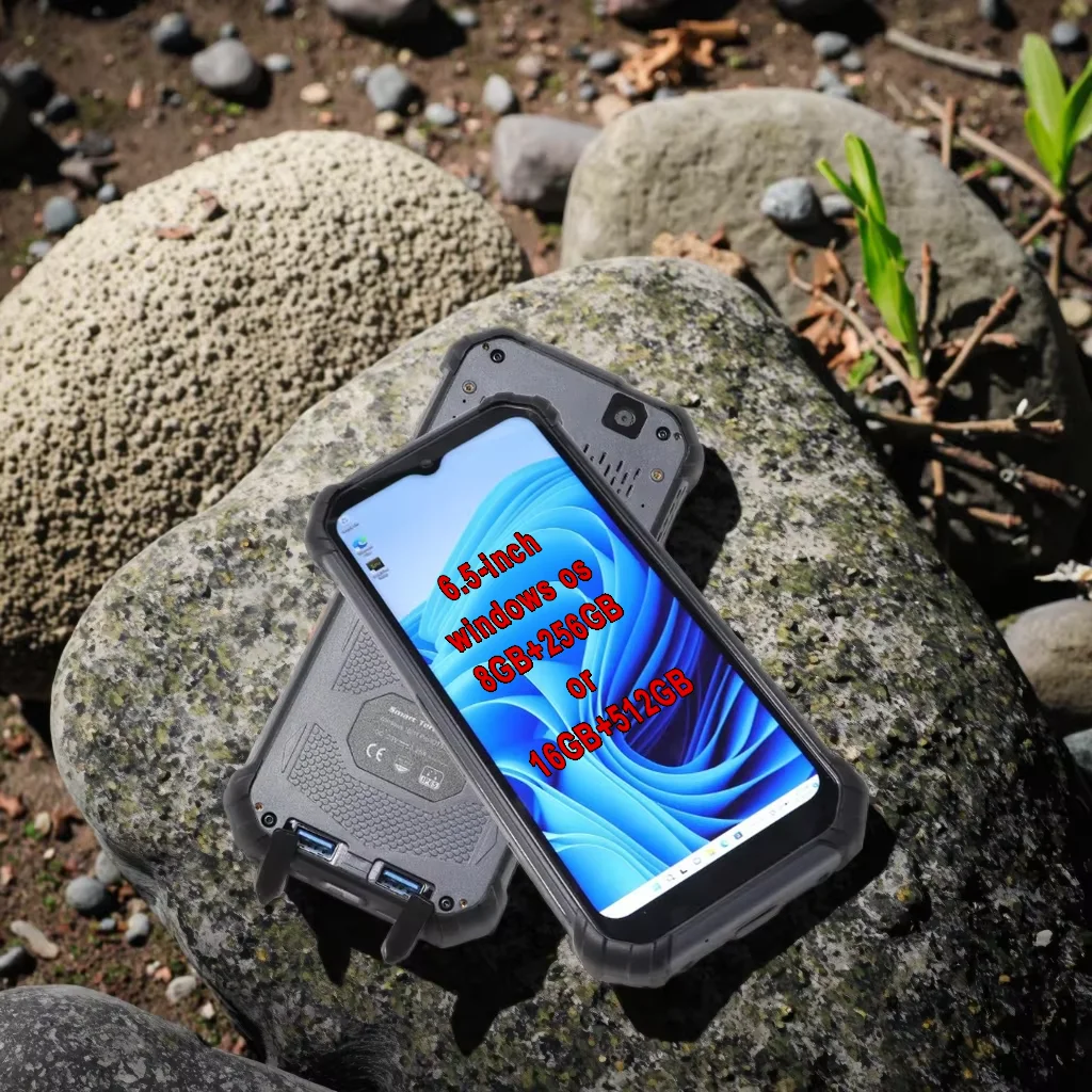 Rugged Handheld Barcode Scanner, Windows PDA, Intel N100 CPU, 4G Lte, WiFi, Bluetooth, Data Acquisition, IP67, SH6, 6.5
