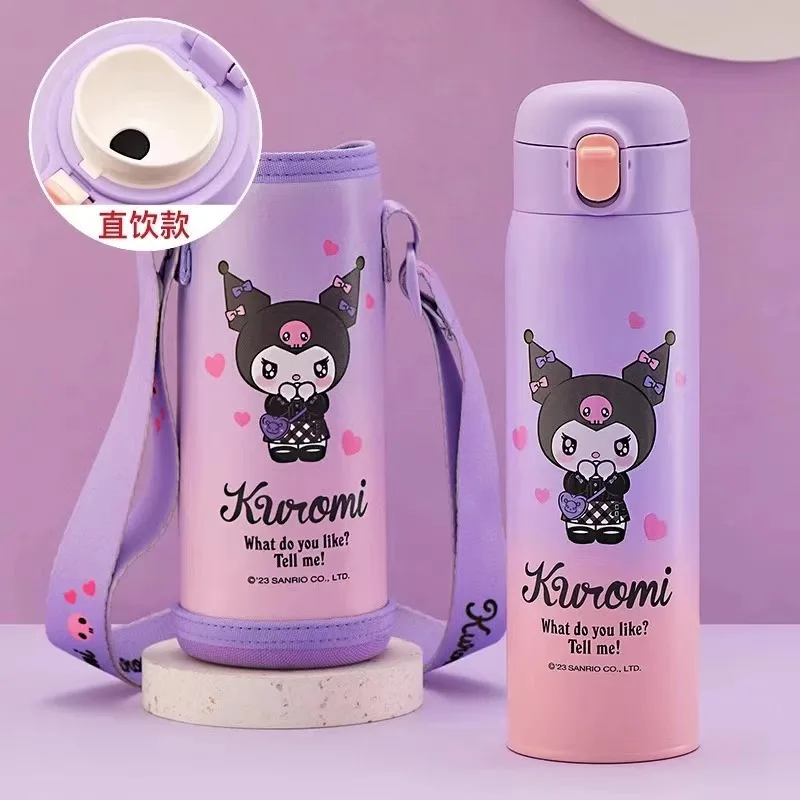 Sanrios-Tasse Thermique pour Enfant, Hello Kitty, Dessin Animé Mignon, Grande Capacité, Étudiant Clics Directement, Bouilloire Mode, 480ml, Sus 316, Chaud, Kawaii