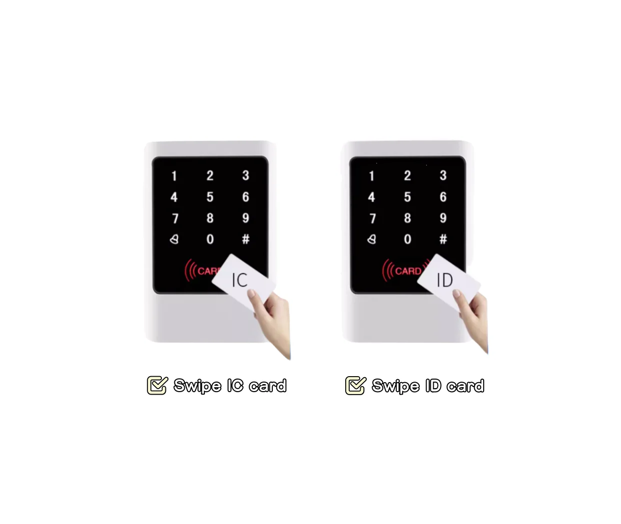 Metal touch access control integrated machine ID card IC card swipe password outdoor waterproof access control reading head