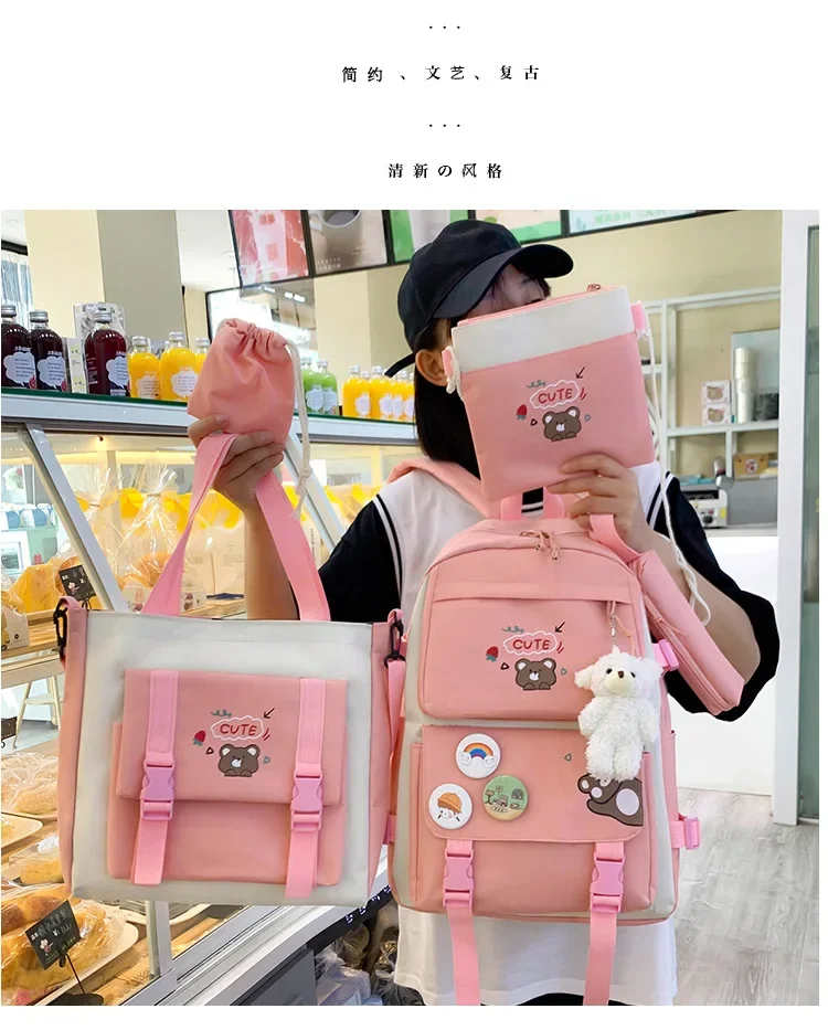 30x14x44cm New 2014 Children's Schoolbag Portable Cute Boy Shoulder Bag Student Backpack Travel Bag for Girl Women