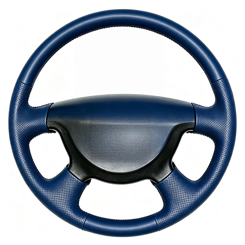 Custom Hand Stitched Wrap Round Steering Wheel Cover For Dongfeng Liuzhou Motor Chenglong H5V H7 Pro Lu-Hang Edition Tow Truck
