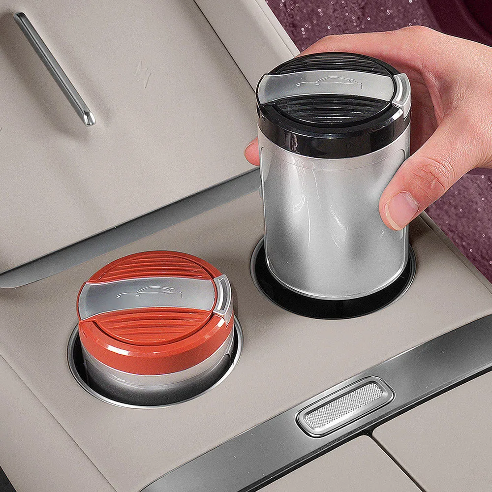 Fit For Chery iCAR V27 2026 Car Mounted LED Ashtray Interior Modification Supplies Alloy Inner Liner Safe And Flame Retardant