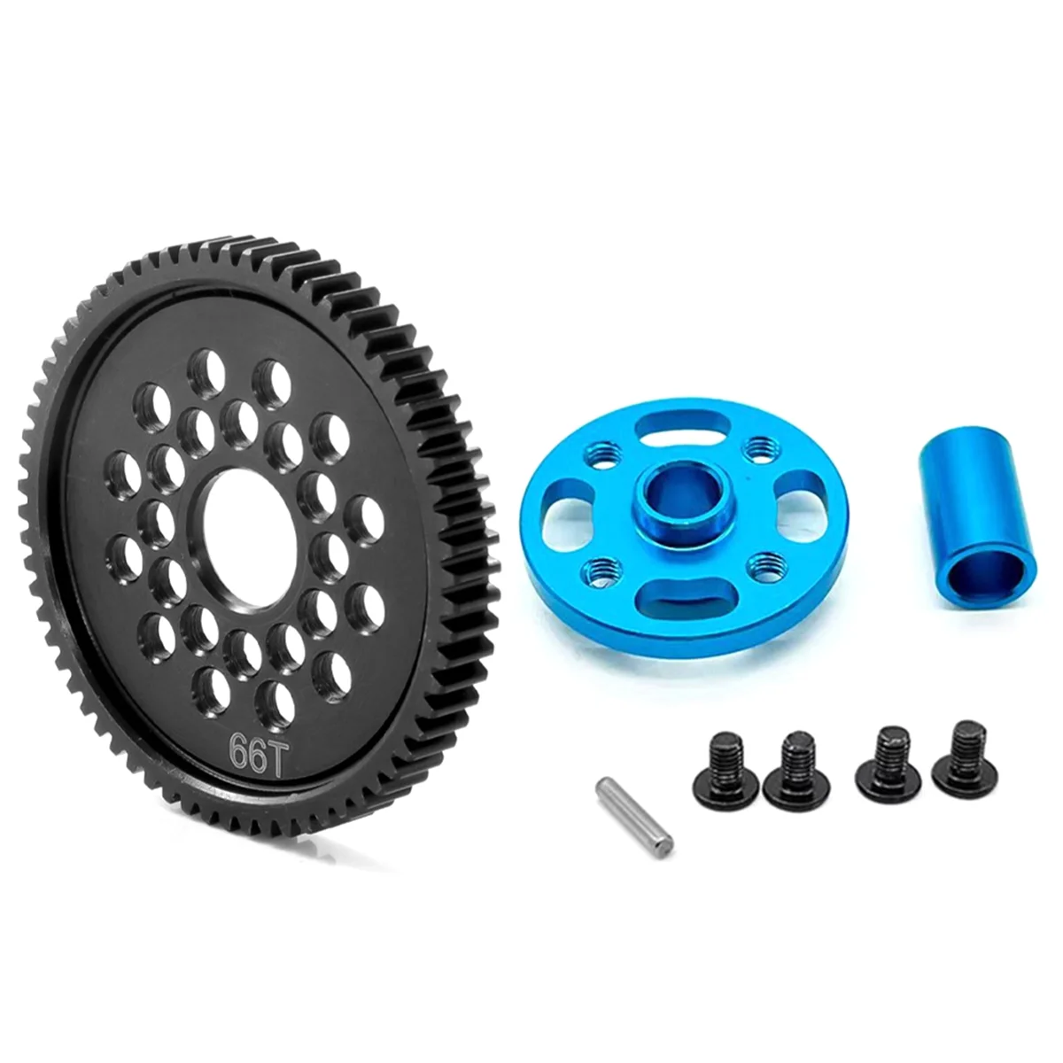 66T 54500 Spur Gear and Gear Mount High Speed Gear Set for TT-02 TT02 1/10 RC Car Upgrade Parts