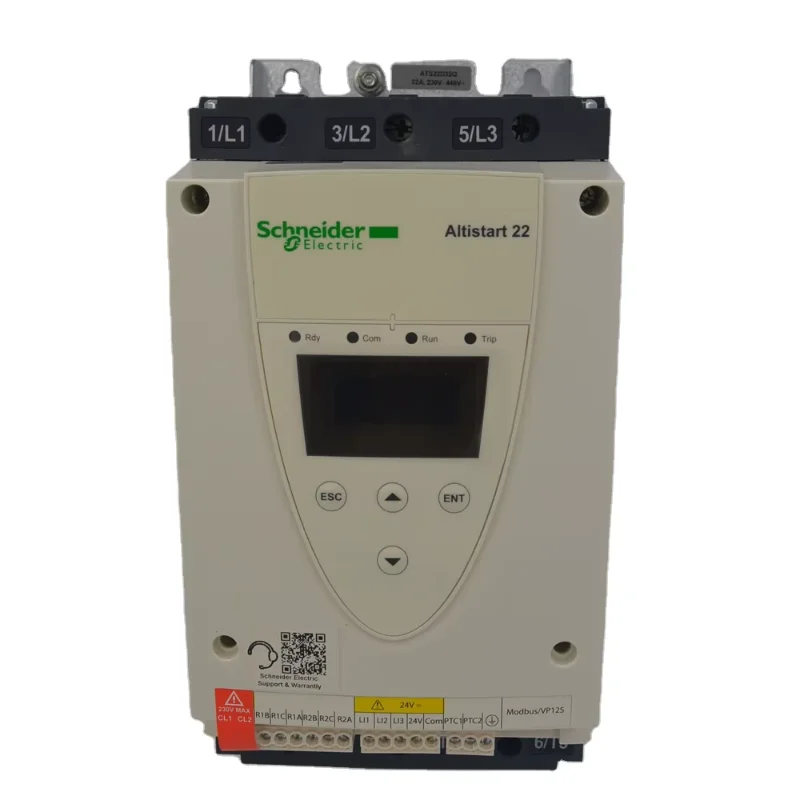 Remote control soft starter ATS22 for asynchronous motor soft starter Control 220V-Power 230V (4kW)/400... 440V (7.5kW) ATS22D17