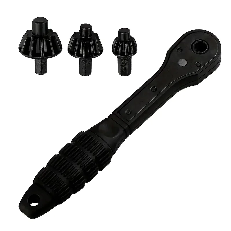 chiave per mandrino, seconda generazione aggiornata, chiavi a testa intercambiabili, cricchetto rapido a 3 velocità, rotazione anteriore e posteriore, antiscivolo