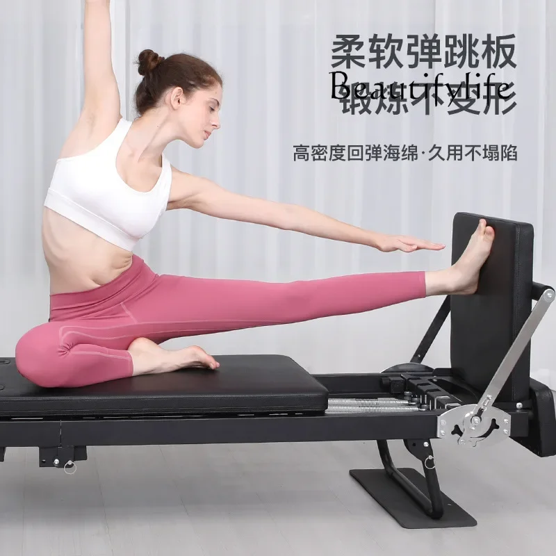 BJ Household Extended Frame Folding Yoga Pilates Equipment Latex Spring Dual-purpose Large Instrument Core Bed