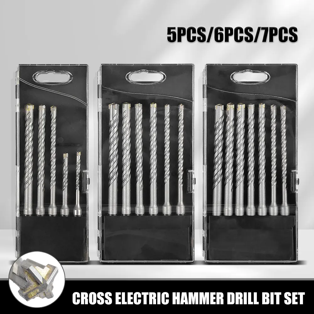 

5/6/7 шт. 110 мм 160 мм SDS Plus сверло по бетону настенный кирпичный блок электрический перфоратор сверло для кладки