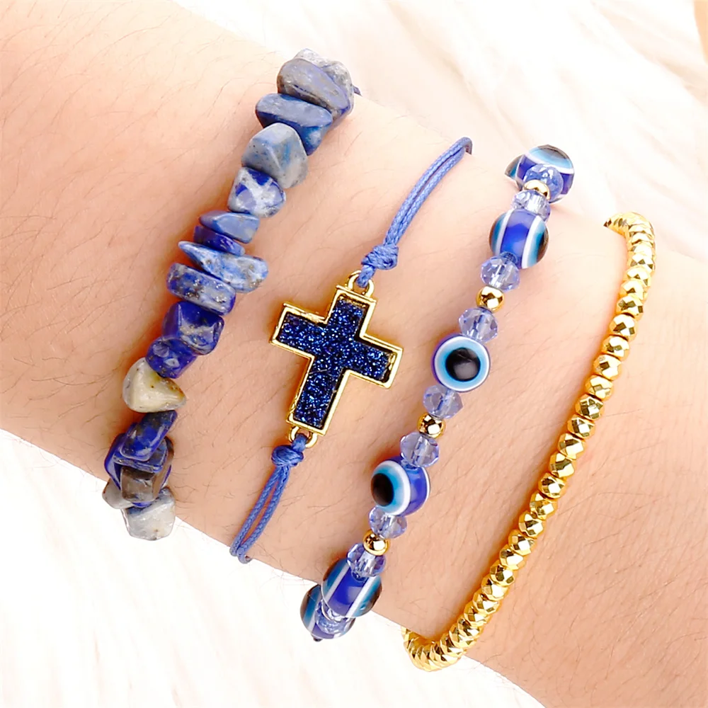 Christmas Gifts Turkish Jewelry Women Devil'S Eye Bead Bracelet Luxury Bangles Rope Braided Bracelets Aliexpress 99cents Items