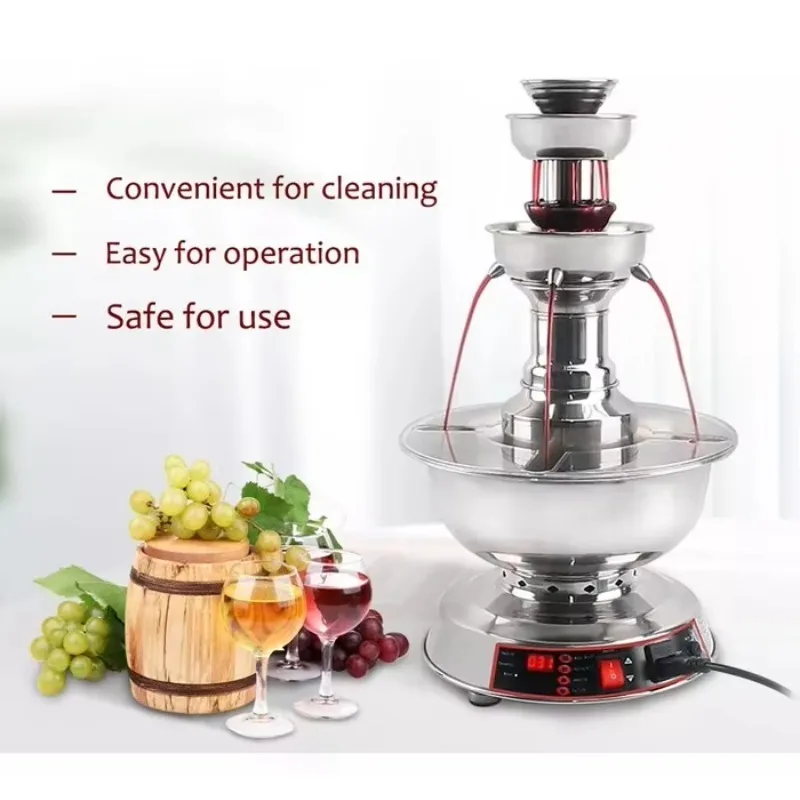 In Stock Ready To Ship Commercial New 3 Tier Multifunctional 110v 220V Party Cocktail Wine Fountain Drink Warmer