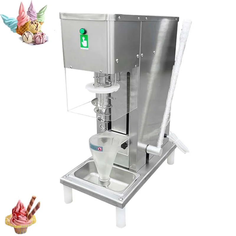 Ice Cream Maker Mixer 220V 750ML Stainless Steel 0.75kw Customizable Drill Ice Cream Mixer For Supermarket