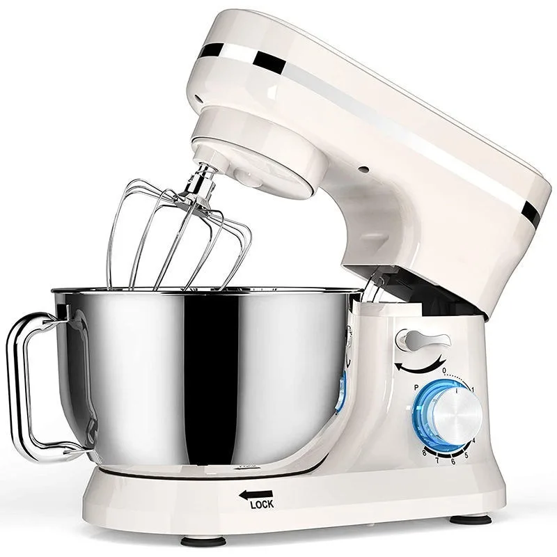 5L Household Desktop Electric Stand Mixer, Multifunctional Small Machine for Automatic Stirring, Whisking & Dough Kneading
