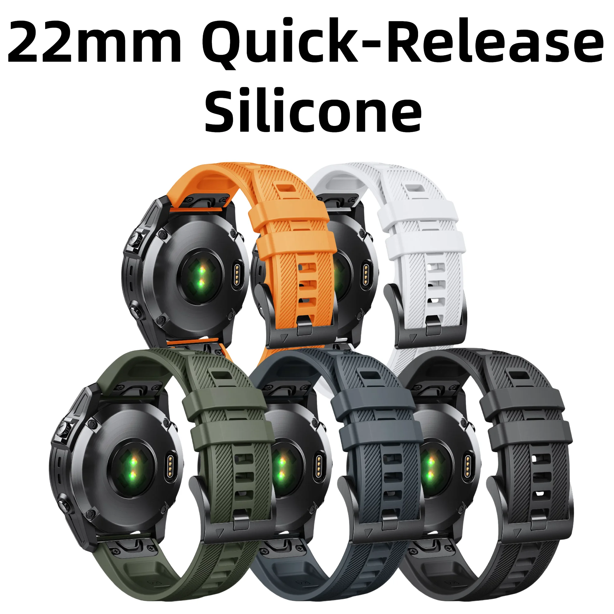 

for Garmin Fenix 7/6 Pro/5 Plus Quick Fit 22mm silicone strap S62 935/945 replacement silicone strap