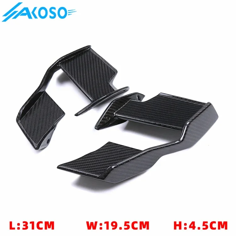 AKOSO 100% 3K Carbon Fiber UV-Protection Coat Motorcycle Front Fairings Side Winglets for S1000R M1000R 2021-2024