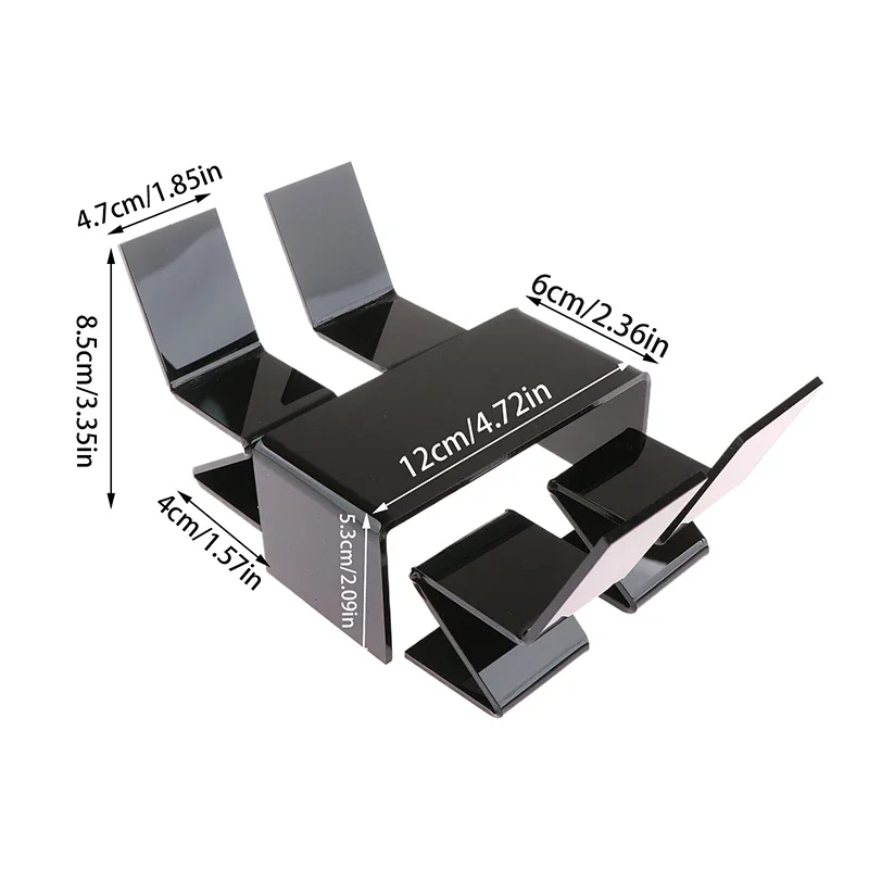 أثاث بيت الدمى اللطيف بمقياس 1/12، وطاولة طعام ومجموعة كراسي، مثالية لمكتب بيت الدمية وغرفة المعيشة