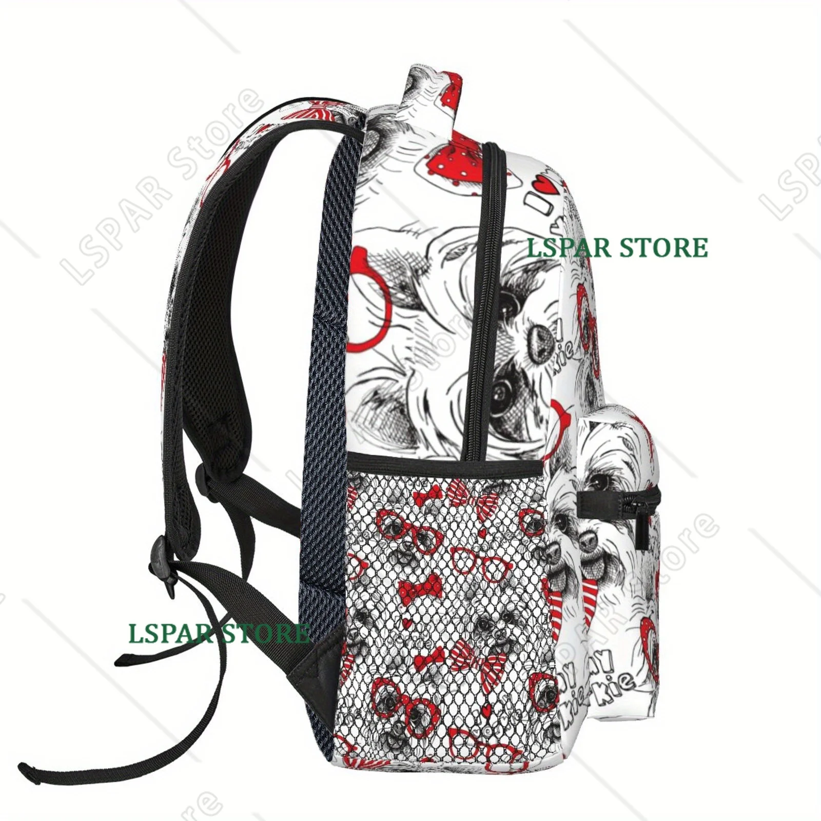 Pet Lover Yorkshire Puppy Backpack Unisex Casual Laptop Backpacks School Bookbag Travel Hiking Camping Daypack