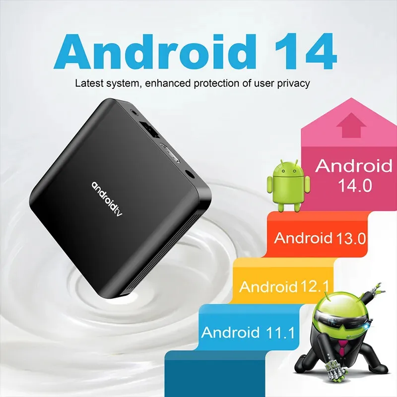 Salange TV98 Plus Smart TV Box Android 14 H313 1GB 8GB AV1 8K Dual WIFI 6 TV98 PLUS TV Set Top Box Media Player TV Box