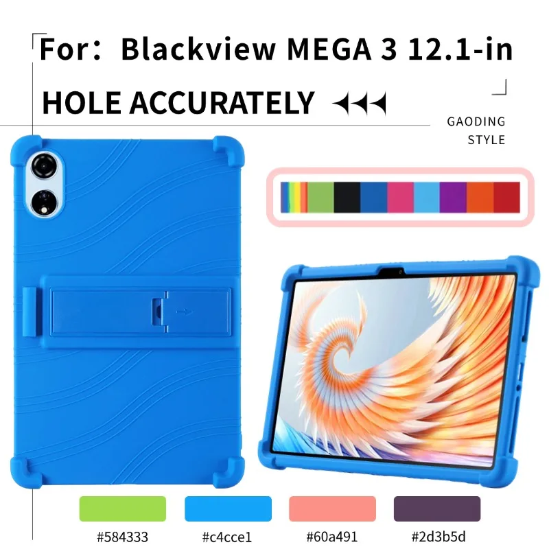 

Case For Blackview MEGA 3 12.1 inch 2025 Shockproof Kids Friendly Tablet Cover for Mega3 12.1" Silicon Stand Protective Shell