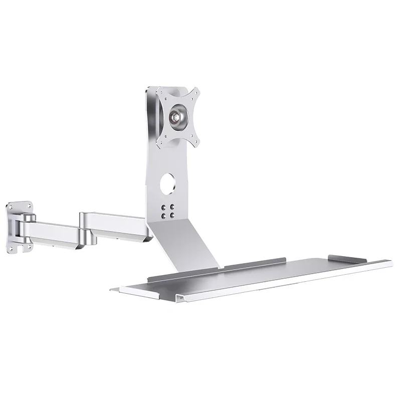 Best Seller LJ-42BYC80 Heavy-Duty Industrial Aluminum Alloy Monitor Arm 90° Folding Keyboard Holder For Computer Display And Too