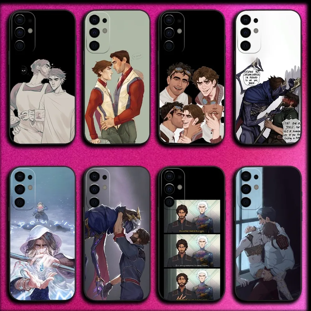 Arcane Viktor LOVE J-Jayce Phone Case For Samsung S25,S24,S21,S22,S23,S30,Ultra,S20,Plus,Fe,Lite,Note,10,9,5G Black Cover