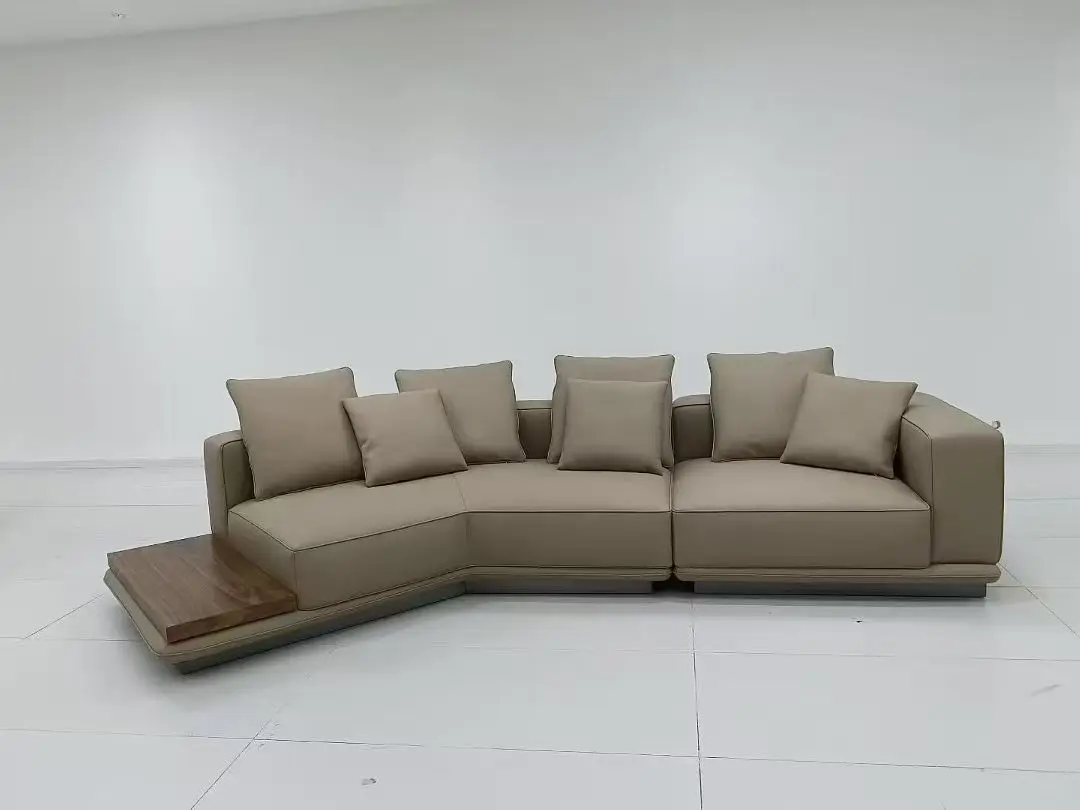 

qwCustomized Modern Designer Sofa Set Luxury Home Furniture Living Room L Shape Leather Fabric Modular Sectional Sofa Bed Villa&