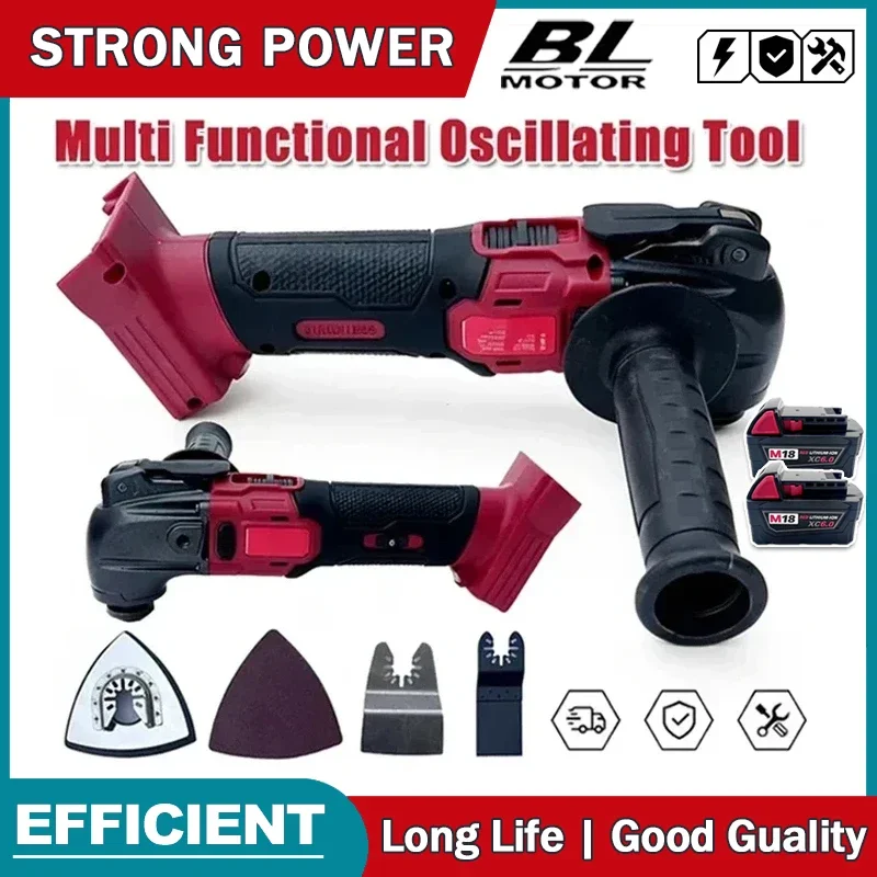 

For Milwaukee 18V Battery Brushless Multi Functional Oscillating Tool 6 Gear Renovator Cordless Vibration Electric Trimmer Tools