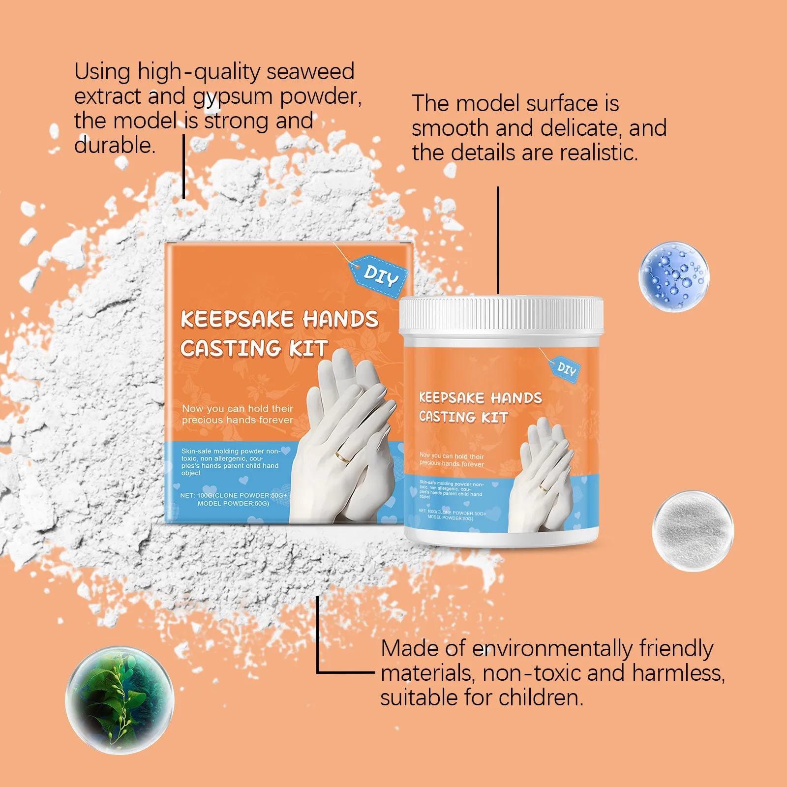 3D Hand Model Powder Clone Powder Hand Model Three-dimensional Hand Model Making Model Powder Plaster Hand Model