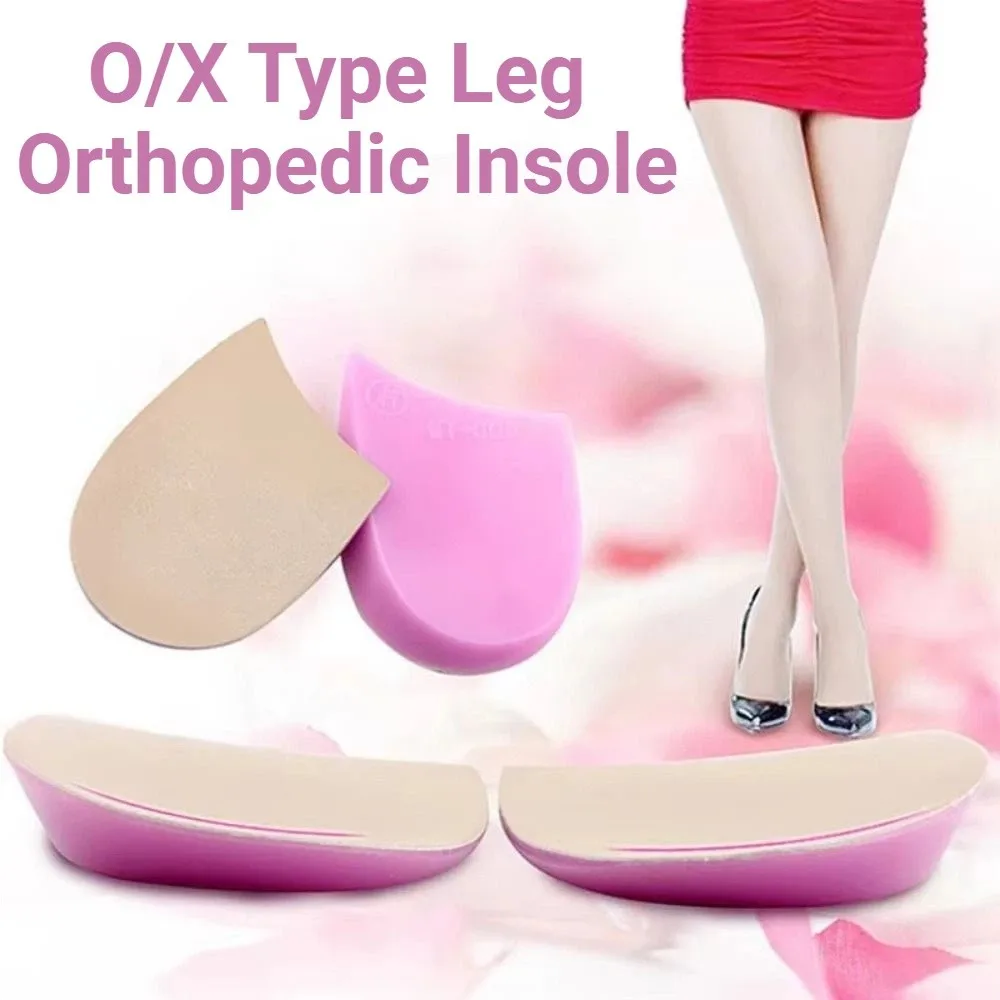 Silicone Gel Orthopedic Insoles Arch Support Valgus Varus Correction Heel O/X Legs Corrective Insoles Shock Absorption
