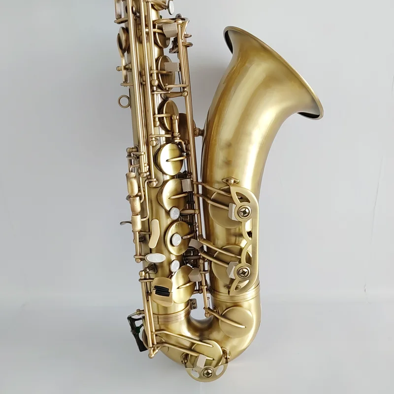 

Blue antique tenor B-tone saxophone exam professional performance band beginner saxophone